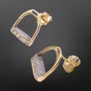 English Equestrian Stirrup Iron Sterling Silver Earrings - Image 2