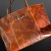 Equestrian Snaffle Bit Newmarket Leather Tote Bag Purse - Image 6